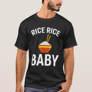 Camiseta Rice de arroz bebé Comida china Hombres asiáticos