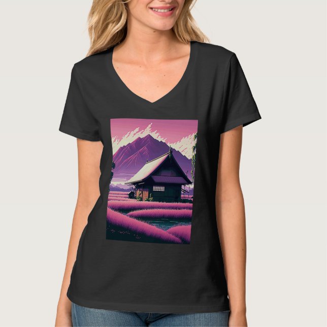 Camiseta Rice Field Landscape Japan (Anverso)