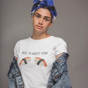 Camiseta Rice Para Conocerte Kawaii Sushi