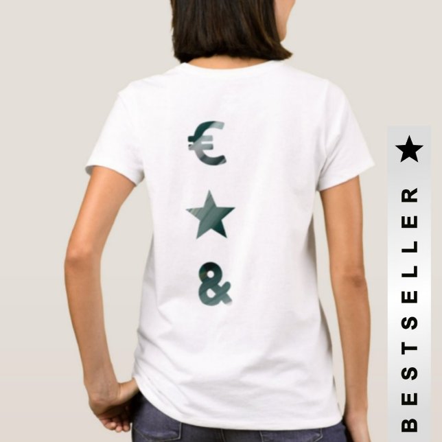 Camiseta RICH Back Print T-Shirt Trend Resumen Verde negro (Subido por el creador)