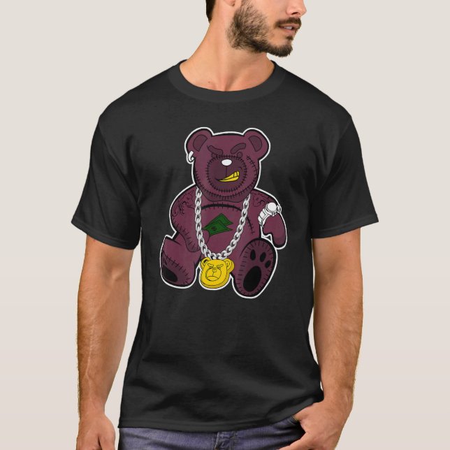 Camiseta Rich Bear Hiphop High Bordeaux 1s Matching (Anverso)