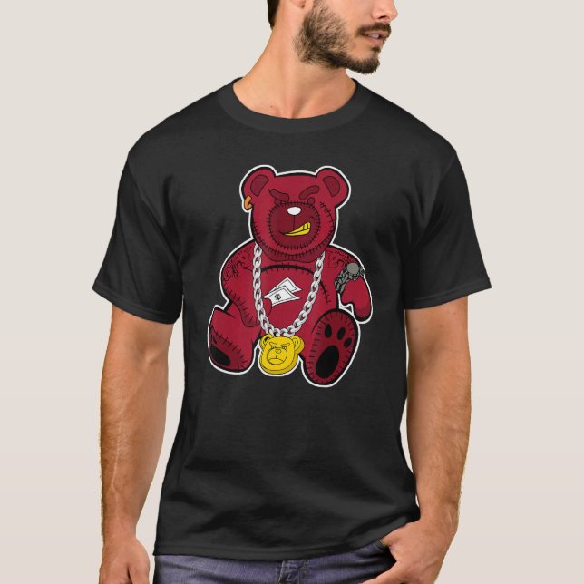 Camiseta Rich Bear Retro Cardinal Red 3s Matching (Anverso)