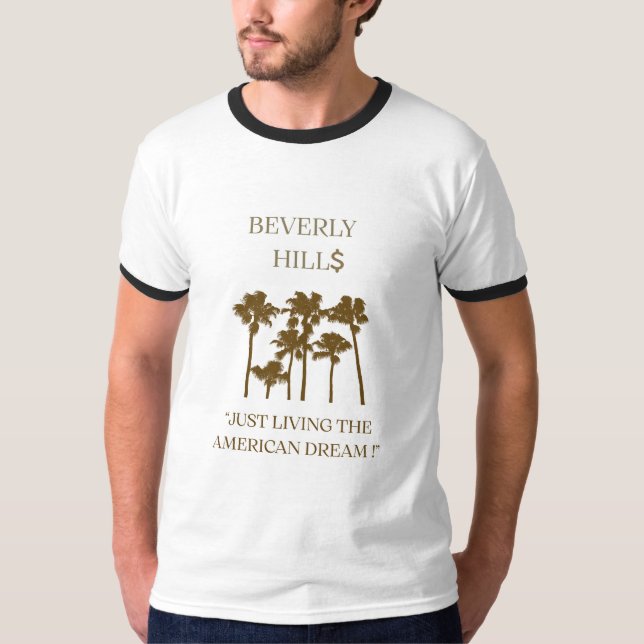 Camiseta Rich Beverly Hill$ Sueño Americano Ringer (Anverso)