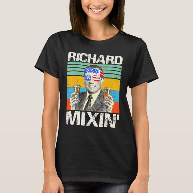 Camiseta Richard Mixin 4 De Julio Richard Nixon Beber P (Anverso)