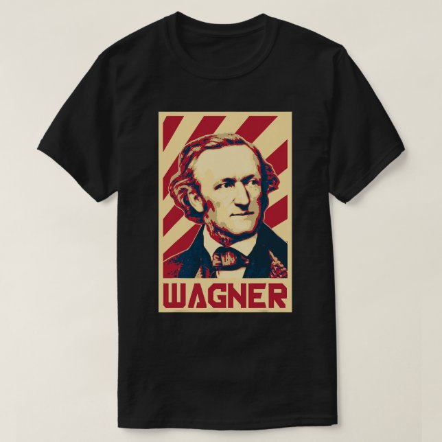 Camiseta Richard Wagner Compositor de Música Clásica Retro  (Diseño del anverso)