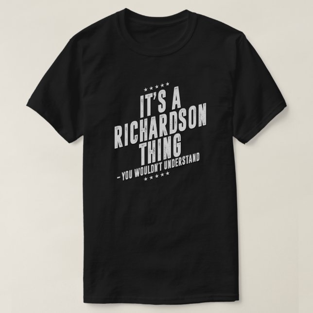 Camiseta Richardson gracioso apellido (Diseño del anverso)