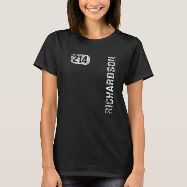 Camiseta Richardson Texas 214 Area Code Vintage Retro (Anverso)