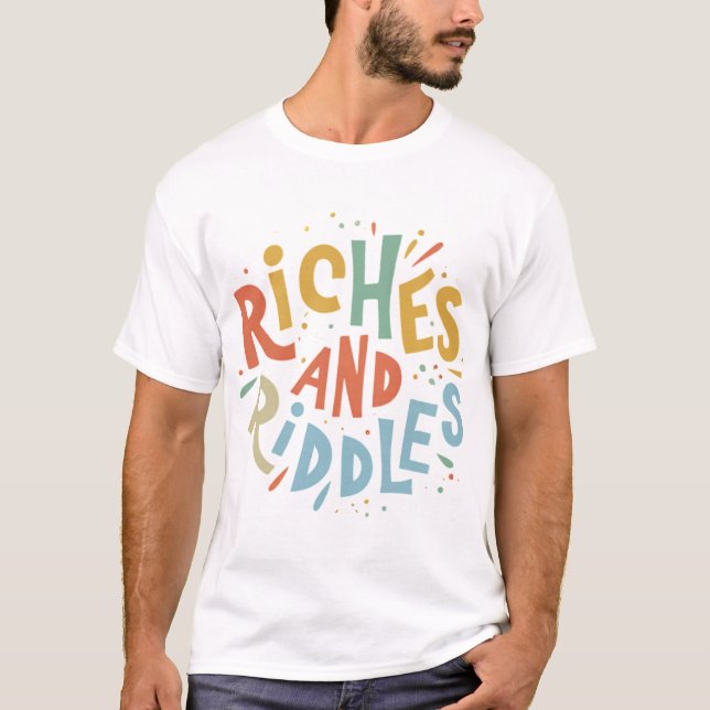 Camiseta Riches y acertijos (Anverso)