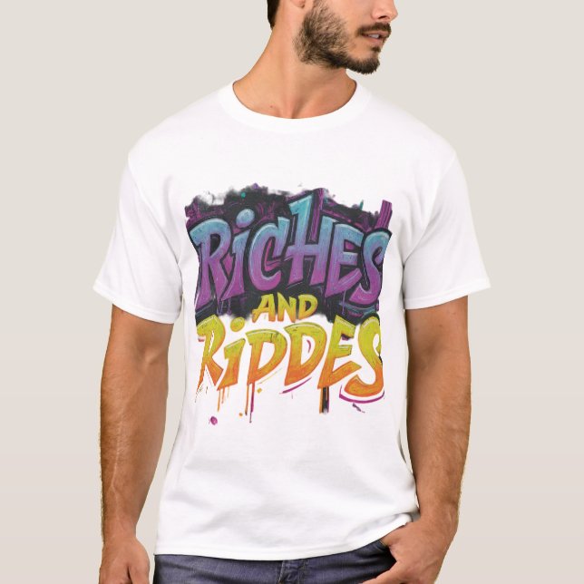 Camiseta Riches y acertijos (Anverso)
