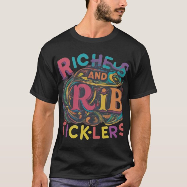 Camiseta Riches y costillas". (Anverso)