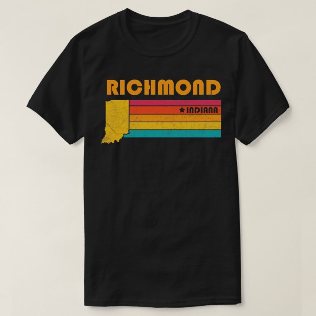 Camiseta Richmond Indiana Vintage Molesto Souvenir (Diseño del anverso)