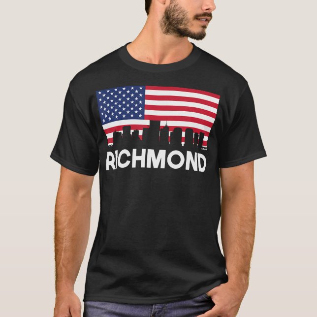 Camiseta Richmond Va Bandera Americana (Anverso)