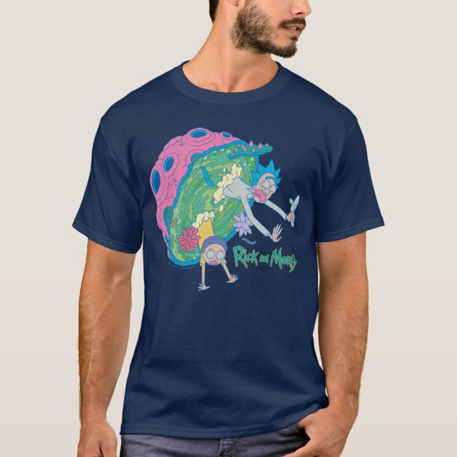 Camiseta RICK AND MORTY™ | Abandonar El Portal Infectado (Anverso)