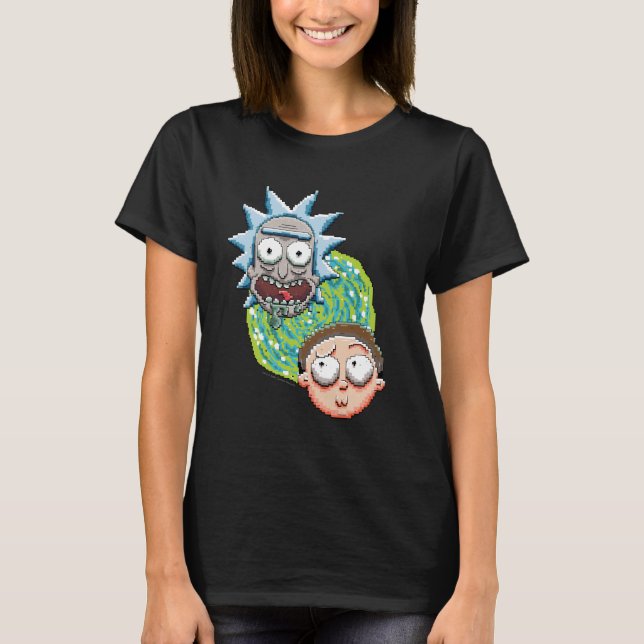 Camiseta RICK AND MORTY™ | Gráfica del portal de píxeles (Anverso)