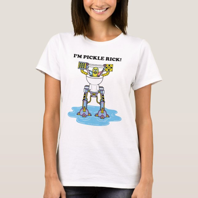 Camiseta RICK AND MORTY™ | Pickle Rick Toilet Mech (Anverso)