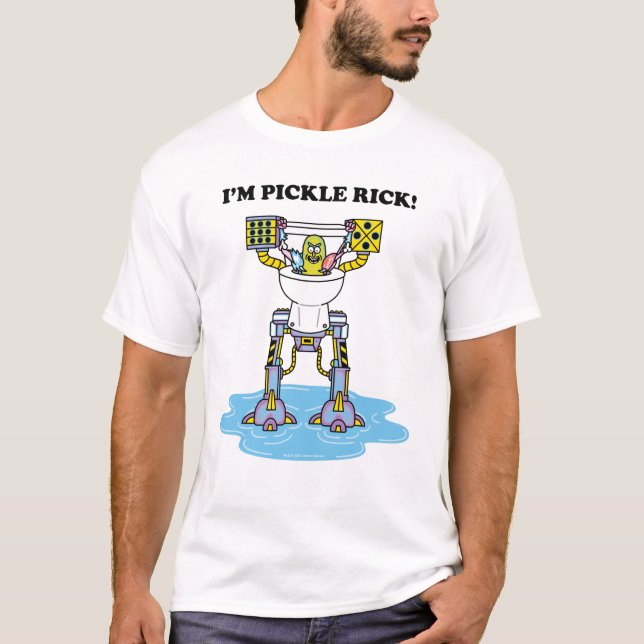 Camiseta RICK AND MORTY™ | Pickle Rick Toilet Mech (Anverso)