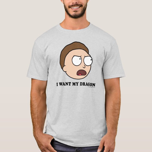 Camiseta RICK AND MORTY™ | Quiero Mi Dragón (Anverso)