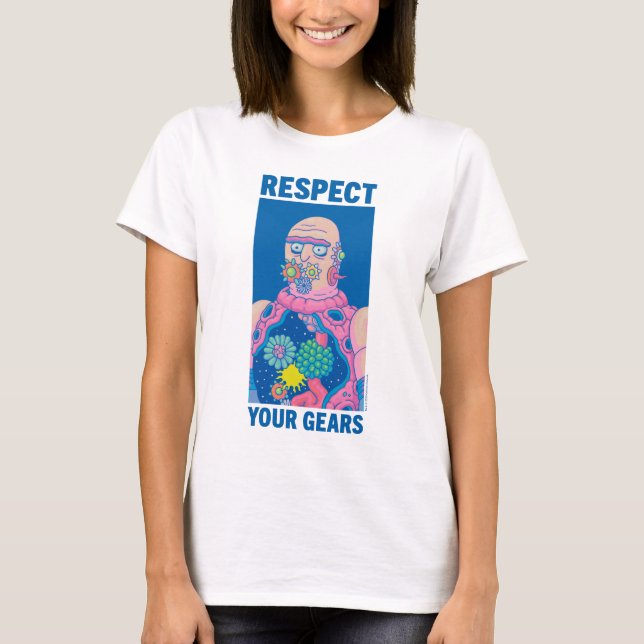 Camiseta RICK AND MORTY™ | Respete sus engranajes (Anverso)