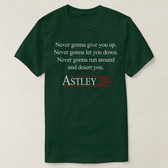 Camiseta Rick Astley (Diseño del anverso)