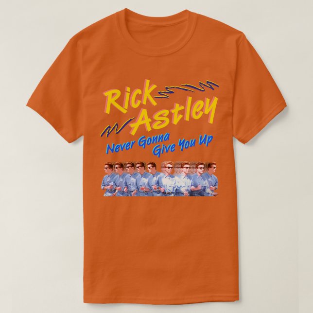 Camiseta Rick Astley nunca te rendirá (Diseño del anverso)