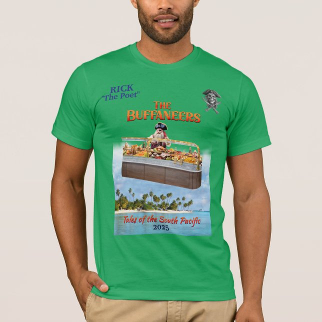 Camiseta Rick "El Poeta" Buffaneers con el Pacífico Sur (Anverso)