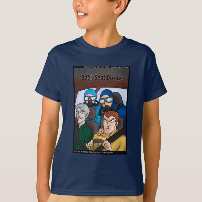 Camiseta Rick London divertido cómic de buceo (Anverso)