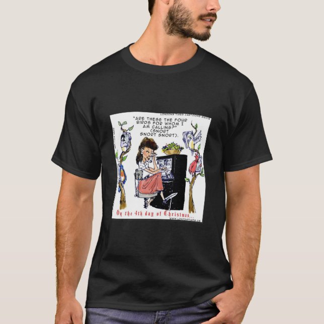 Camiseta Rick London Ernestine Pájaros Cantores Navidad (Anverso)