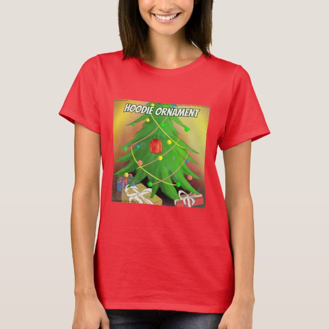 Camiseta Rick London Funny "Hoodie Ornament" Árbol de Navid (Anverso)