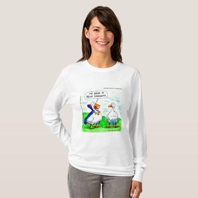 Camiseta Rick London Womens LS Funny Vampire Goose W/Bells (Anverso completo)