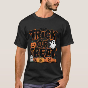 Camiseta rick or Treat Halloween Graphic – Spooky Pumpkin a