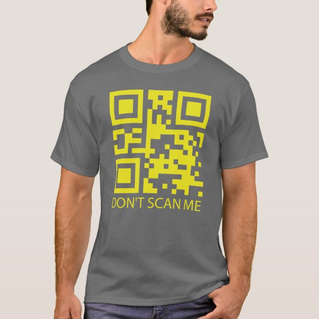 Camiseta rick roll gracioso código de exploración QR no me  (Anverso)