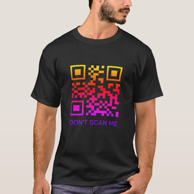 Camiseta rick roll gracioso código de exploración QR no me  (Anverso)