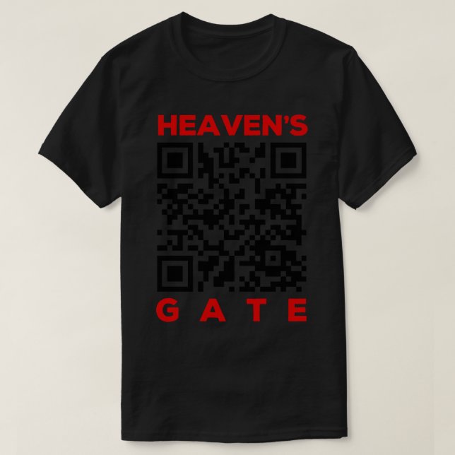 Camiseta Rick Roll QR Código Heavens Gate Cult (Diseño del anverso)