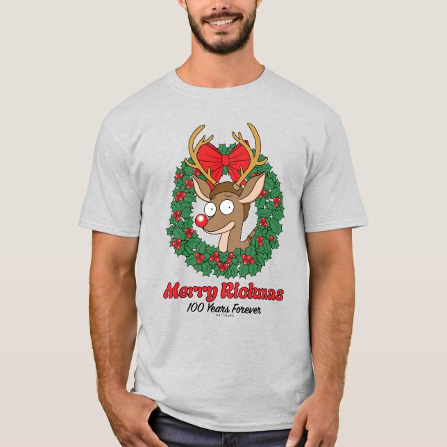 Camiseta Rick y Morty | Mortalidad de renos Merry Rickmas (Anverso)