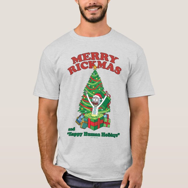 Camiseta Rick y Morty | Portal Rick Merry Rickmas (Anverso)