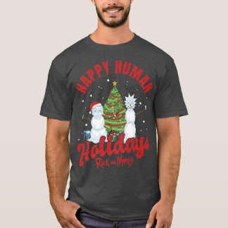 Camiseta Rick y Navidades mortales felices feriados humanos