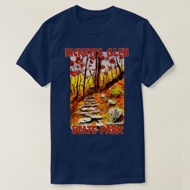 Camiseta Ricketts Glen State Park Pennsylvania (Diseño del anverso)