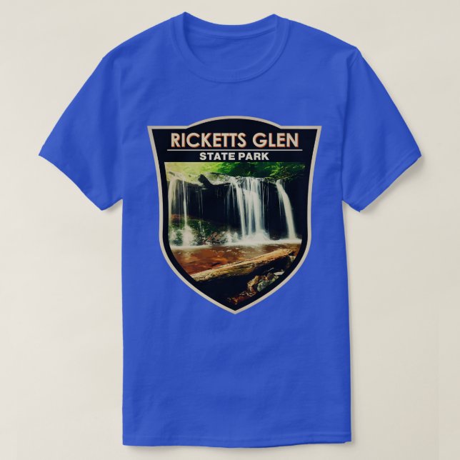 Camiseta Ricketts Glen State Park Pennsylvania Watercolor B (Diseño del anverso)
