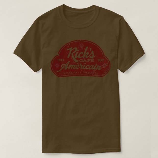 Camiseta Ricks Cafe Americain (Diseño del anverso)