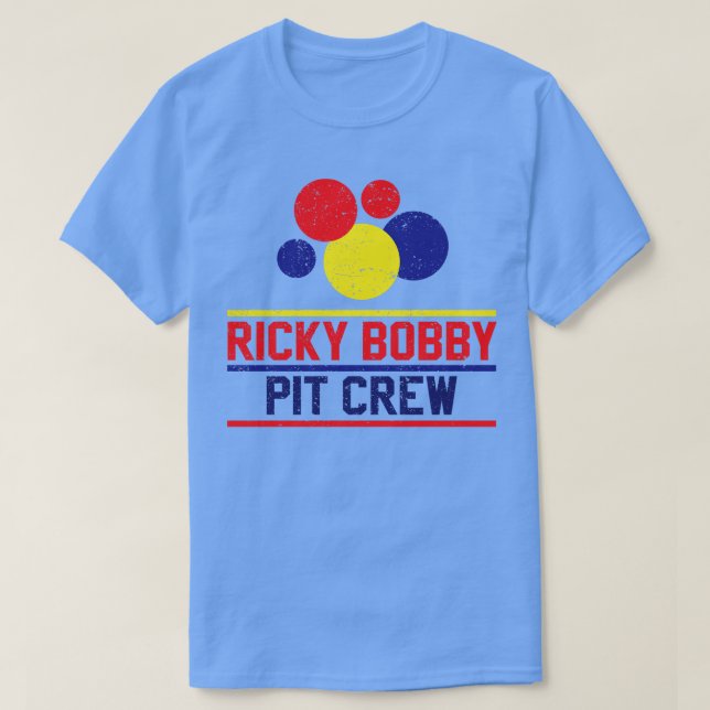 Camiseta Ricky Bobby Pit Crew Textura con problemas graves (Diseño del anverso)