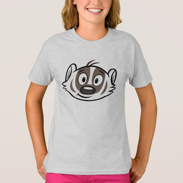 Camiseta Ricky Raccoon | Cara del distintivo del boomer (Anverso)