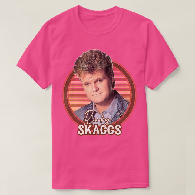 Camiseta Ricky Skaggs Estilo Retro Diseño de Ventilador TSh (Diseño del anverso)