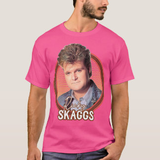 Camiseta Ricky Skaggs Estilo Retro Diseño de Ventilador TSh