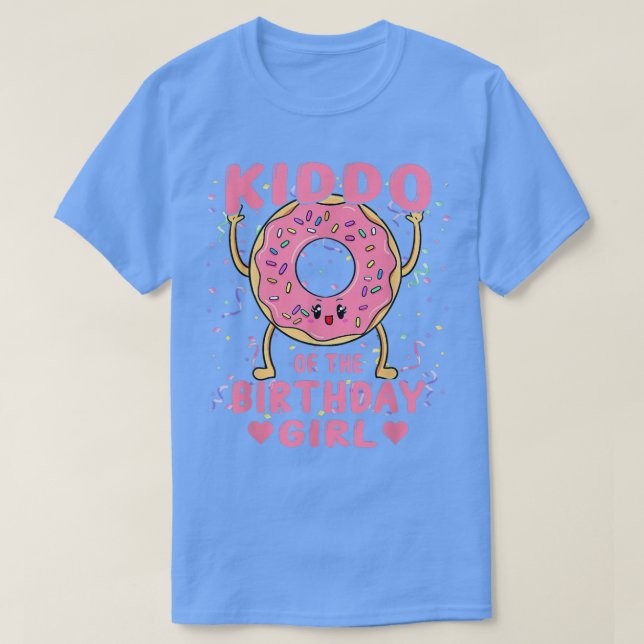 Camiseta Riddo Del Chica De Cumpleaños Pink Donut Bday Fies (Diseño del anverso)