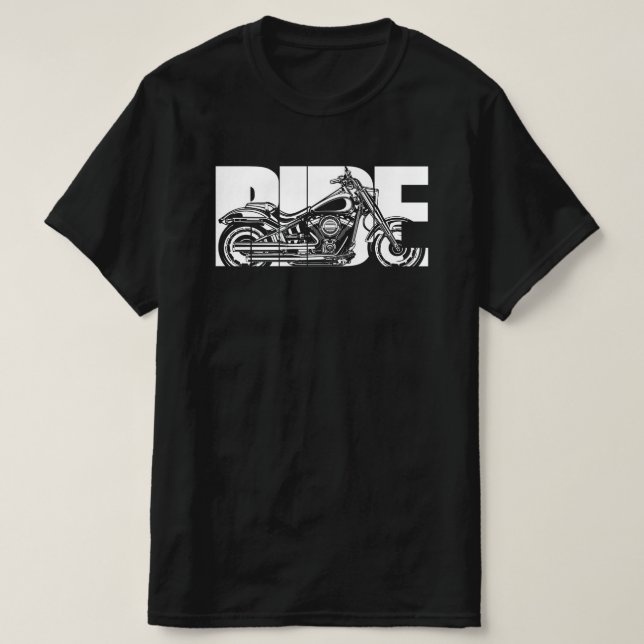 Camiseta Ride Bold - Regalo de motociclismo retro (Diseño del anverso)