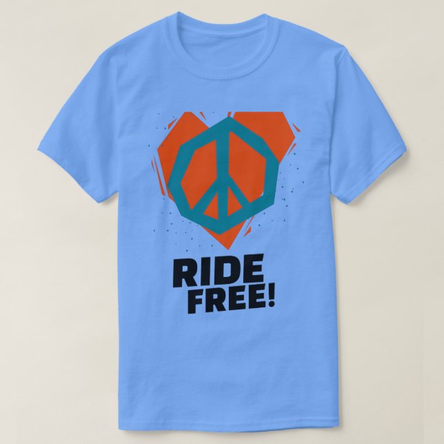 Camiseta Ride Free Peace Sign (Diseño del anverso)
