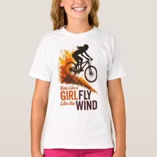 Camiseta Ride Like a Girl – Arte MTB de Salpicaduras Vintag