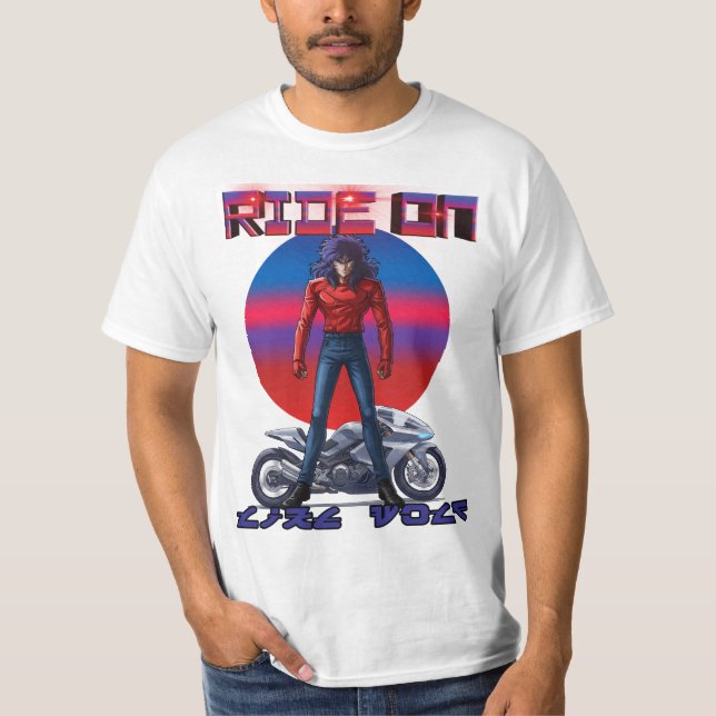 Camiseta Ride On Like wolf  (Anverso)