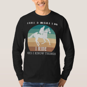 Camiseta Ride, Ríe, Repite: Eso es lo que hago, yo caballo