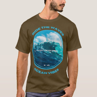Camiseta RIDE THE WAVES Ocean vibes aventura Serfing 